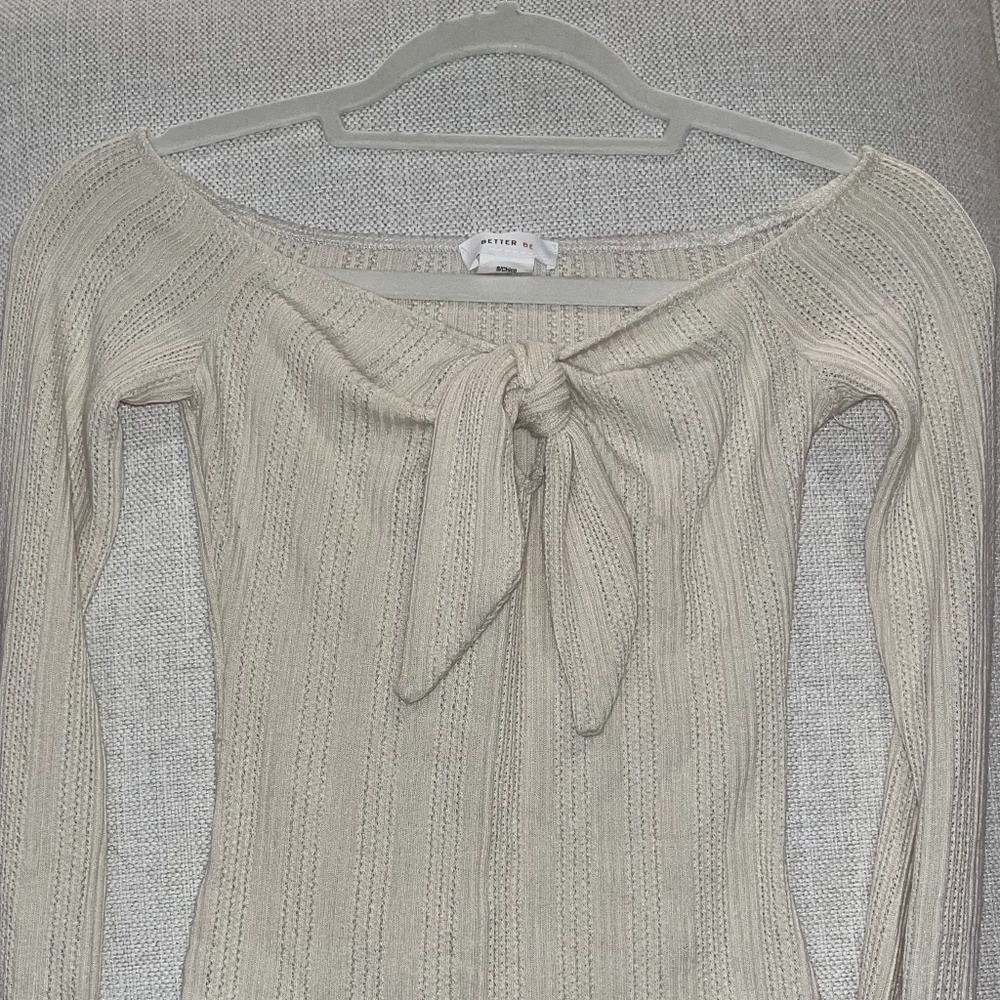 Size S Creme Off-the-Shoulder Bodysuit